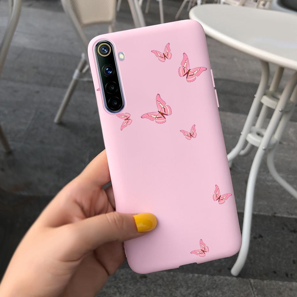 Для Realme 6 6 Pro Чехол Милые Узоры Молочной Коровы и Цветов Мягкая Задняя Крышка Для OPPO Realme 6 6S 6Pro RMX2061 Coque Funda Realme6 Capa