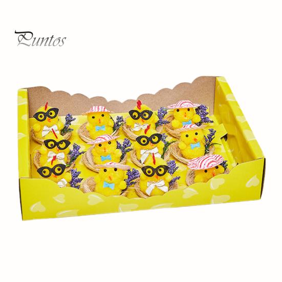 Пасхальный плюшевый цыпленок Желтый пушистый цыпленок Украшение Плюшевая игрушка Пасхальный цыпленок для детей Сделай сам Украшения для пасхальных яиц Наполнители для пасхальных корзин