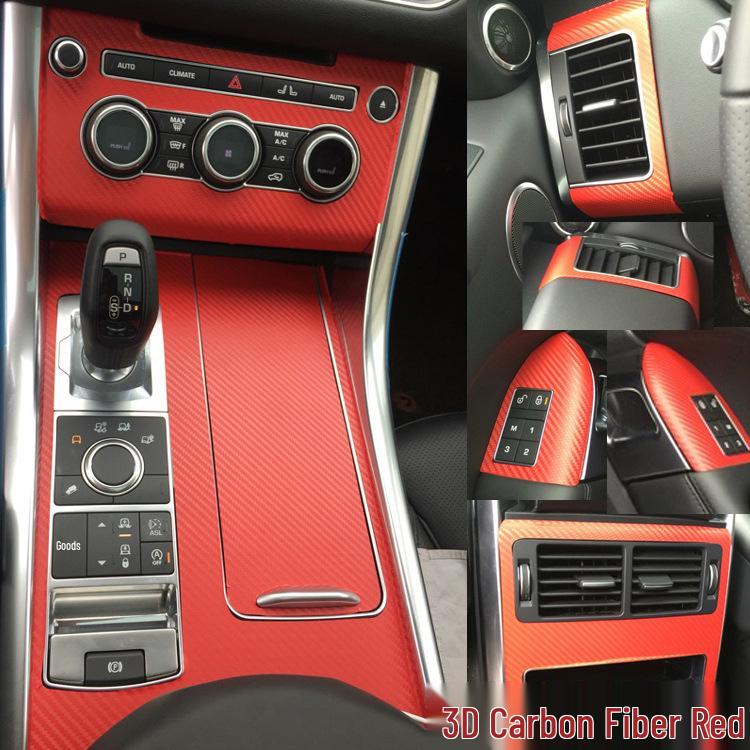 Наклейки из углеродного волокна для интерьера Range Rover Sport: Центральная консоль, Рычаг переключения передач, Декорация стеклоподъемника