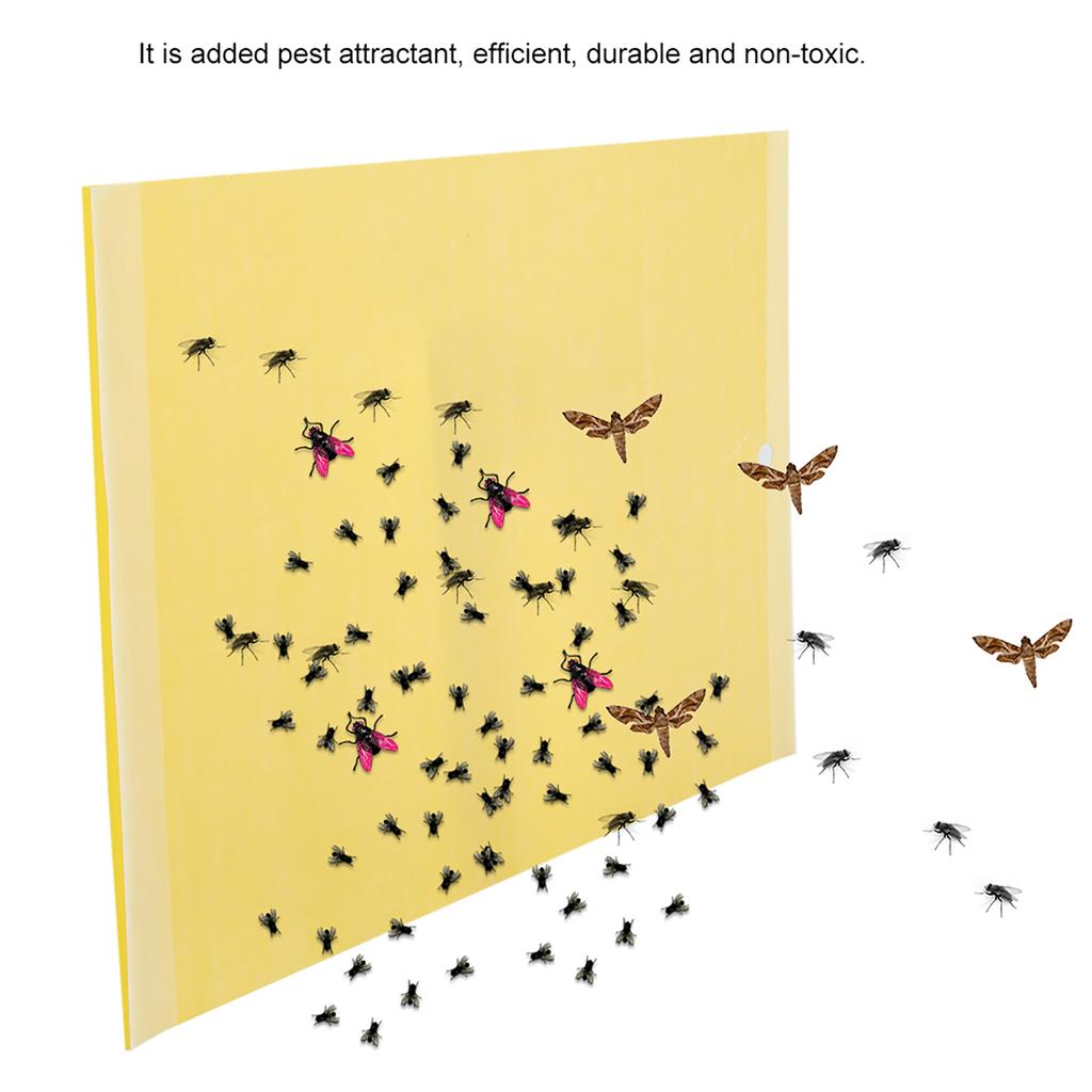 50Pcs Double Sided Mosquito Glue Board Traps Pest Sticky Board Fly Insects Catcher Killer