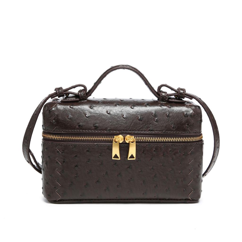 Сумка 2025 популярная сумка-ланчбокс с узором страуса через плечо кроссбоди маленькая квадратная сумка универсальная портативная сумка-коробка