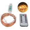LED String Light Copper Wire 8 Lighting Modes Decorative USB Twinkle Star Light with Remote Control