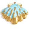 Summer Ocean Style Colorful Shell Starfish Charm Pendant 18K Gold Plated Stainless Steel Gift Jewelry