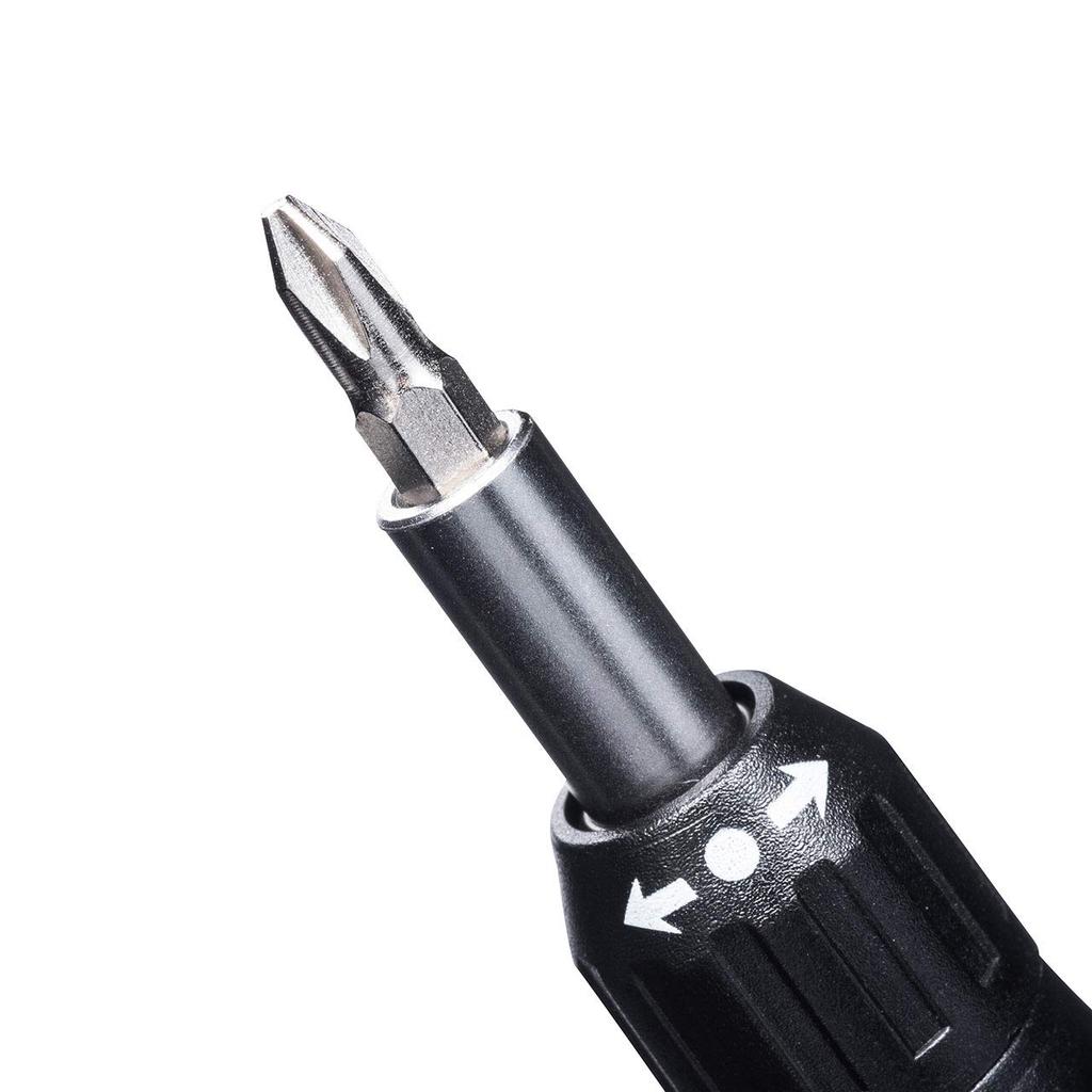 Набор отверток Sanwa Direct с вращающимся битом и функцией трещотки 11-в-1, встроенные биты, (800-TK042)