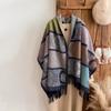 Ethnic Style, Color-Block Style, Fashion, Going Out, Warm Shawl, Cape, Scarf, Women