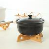 Detachable Bamboo Cross Stand Kitchen Pan Pot Insulated Shelf Heat Dish Holder