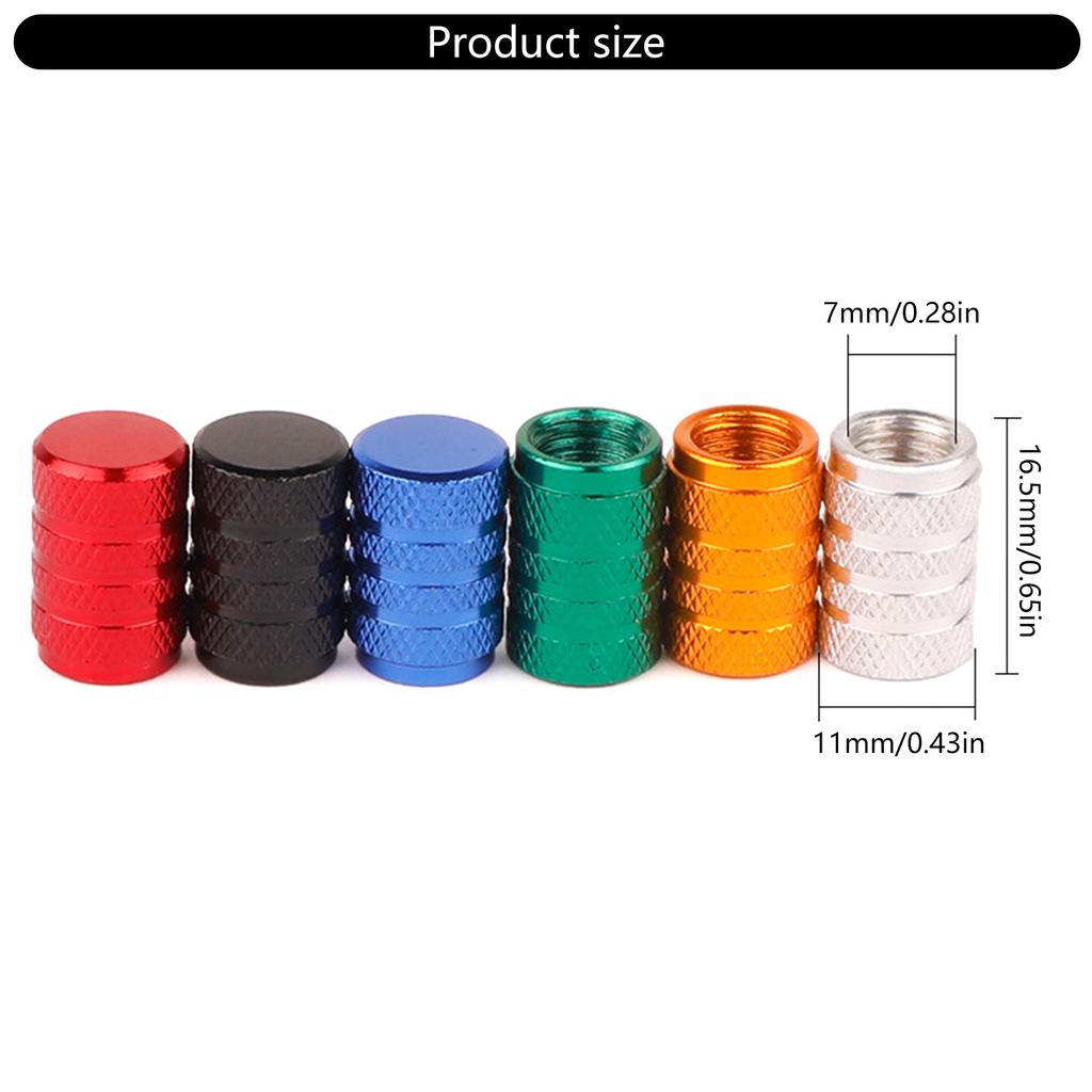 Комплект алюминиевых колпачков клапанов. Прочные алюминиевые колпачки для штоков клапанов. Колпачки для штоков клапанов на колесах для мотоциклов, грузовиков и велосипедов.