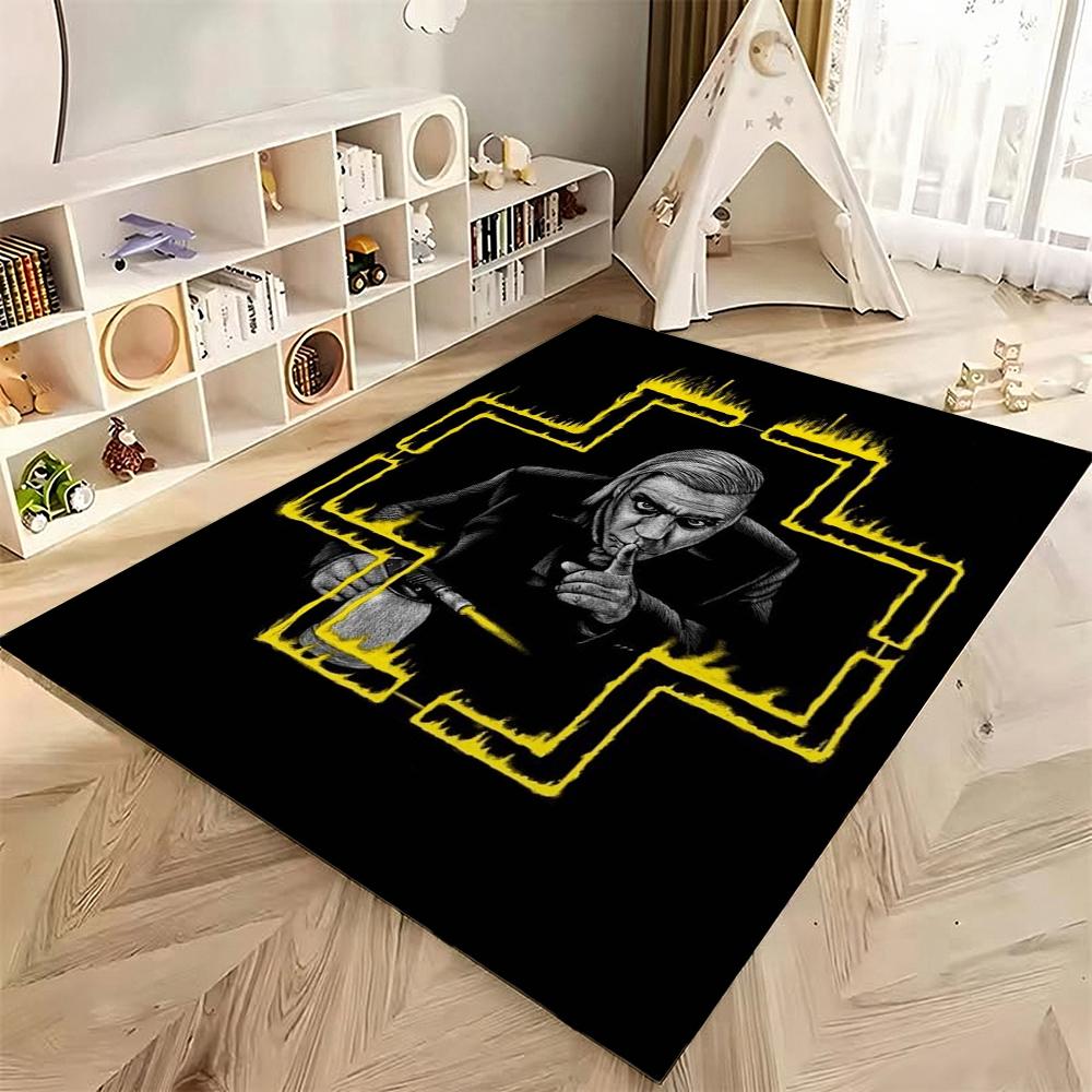 Rammstein German Industrial Metal Style Rectangular Rug Durable Easyclean Carpet For Living Room Hallway Balcony Home Decor Valentine'S Day Gift