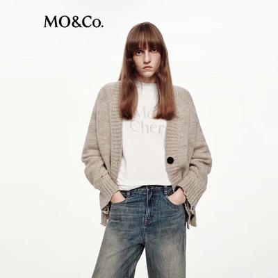 МО&Ко. Женский свитер из мериносовой шерсти с V-образным вырезом