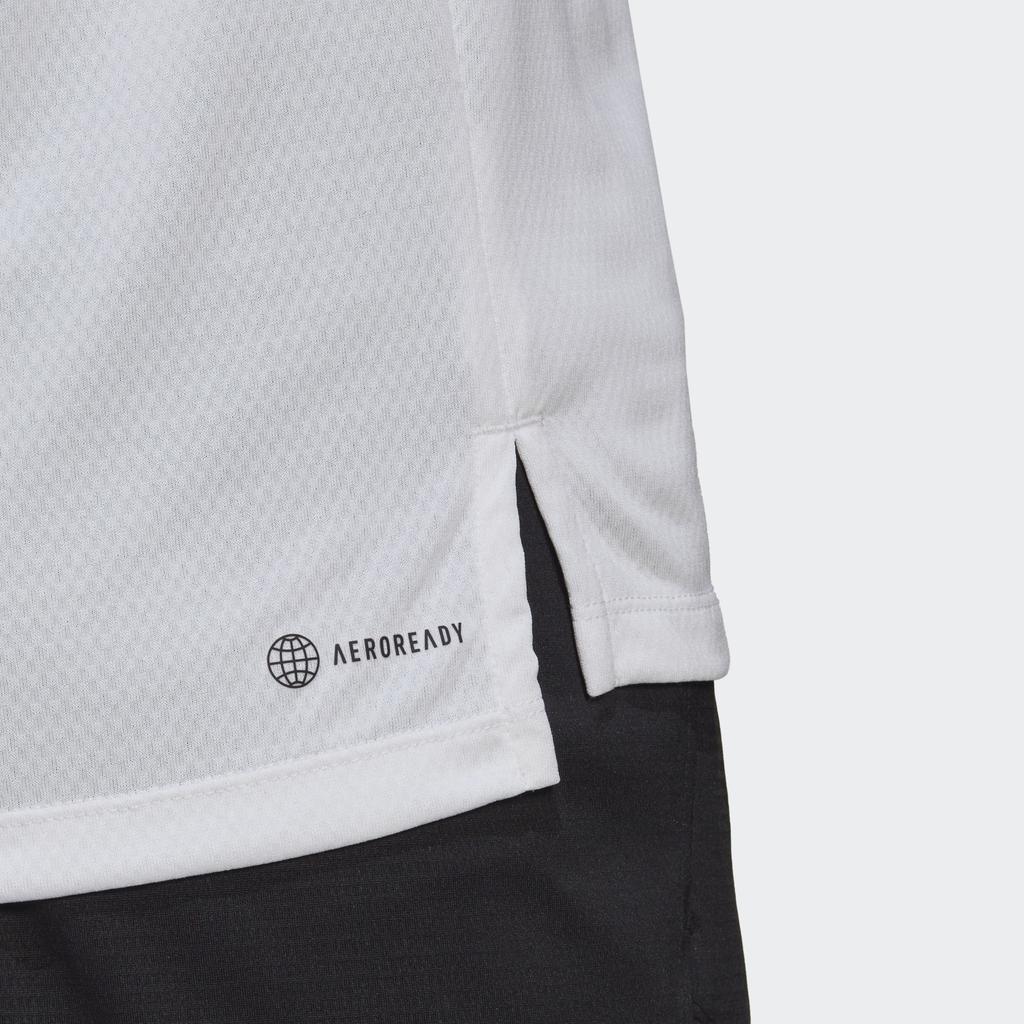 adidas Футболка с логотипом и принтом для спортзала, мужская, белая HT9053