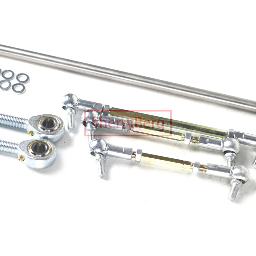 SherryBerg Carby Kit for Weber EMPI Solex Dellorto Dual Carb 36/40/42/45/48/50/55 DCOE Cross Bar Universal Linkage 99006.105