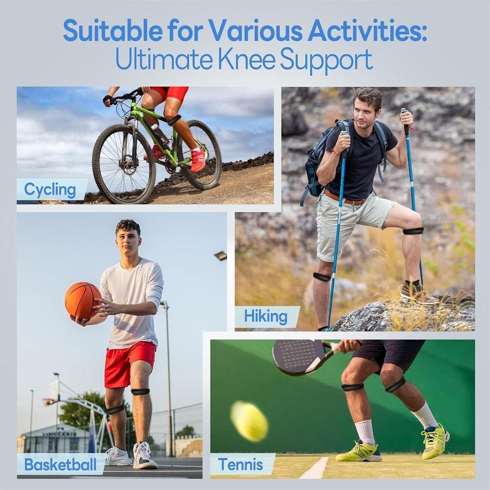 Adjustable Sports Knee Brace Shock-absorbing Sports Knee Stabilizer Strap Tennis Soccer
