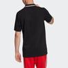 Adidas Оригинальная повседневная спортивная дышащая рубашка-поло с вышитым воротником и коротким рукавом для мужчин, черные топы FM9952
