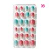 Children Press On Candy Color Self Adhesive Fake Nails False Nails Nail Art Manicure Tips