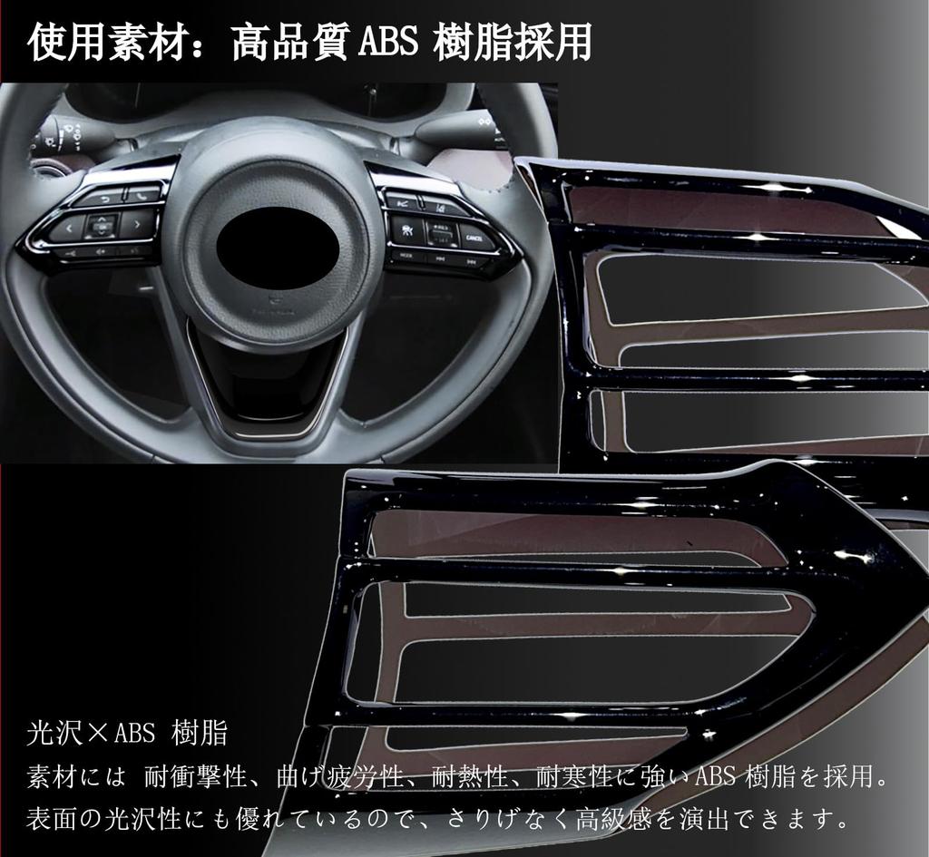 Комплект накладок на руль и переключатели дверей для интерьера Yaris Cross (10 серия) Аксессуары, Запчасти, (Фортепианный черный)