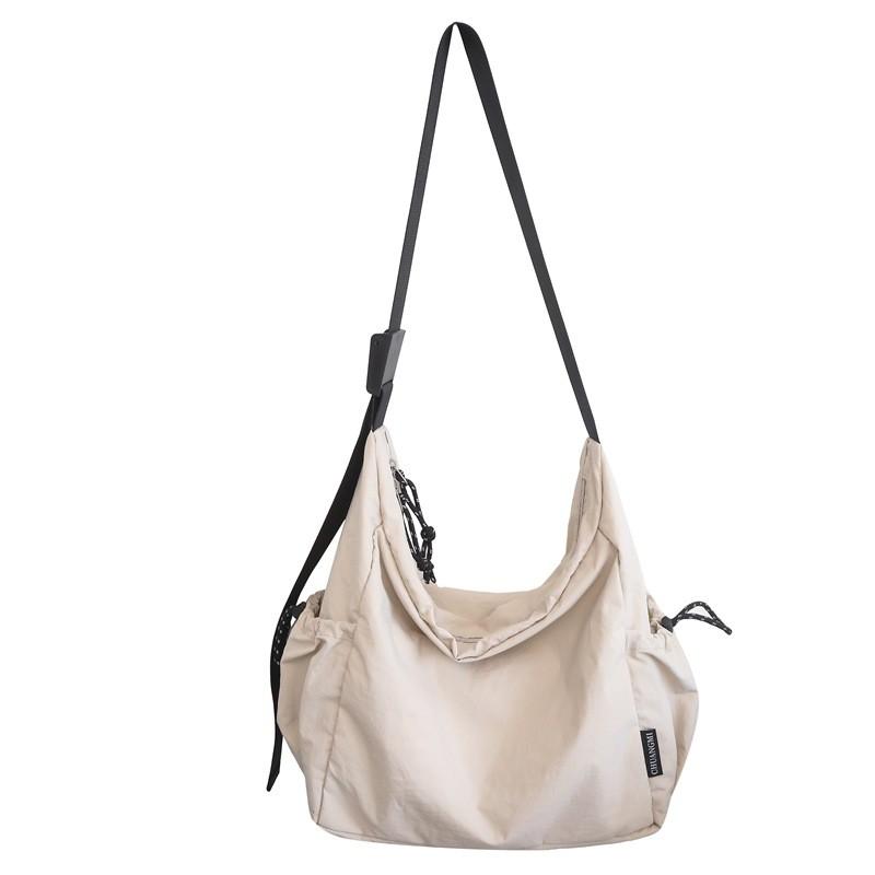Nylon Tote Bag With Zipper Pocket For Casual Travel And Daily Use