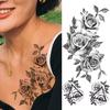 1PC Fashion Flower Temporary Tattoos Sticker DIY Fake Colorful Anchor Sheets Tattoo For Women Body Art Painting Arm Legs Tatoo Paper