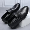 2025 Spring High-end Men's Small Leather Shoes Korean Version of Versatile Casual One-pedal Leather Shoes Men's Soft-soled Loafers Tide
