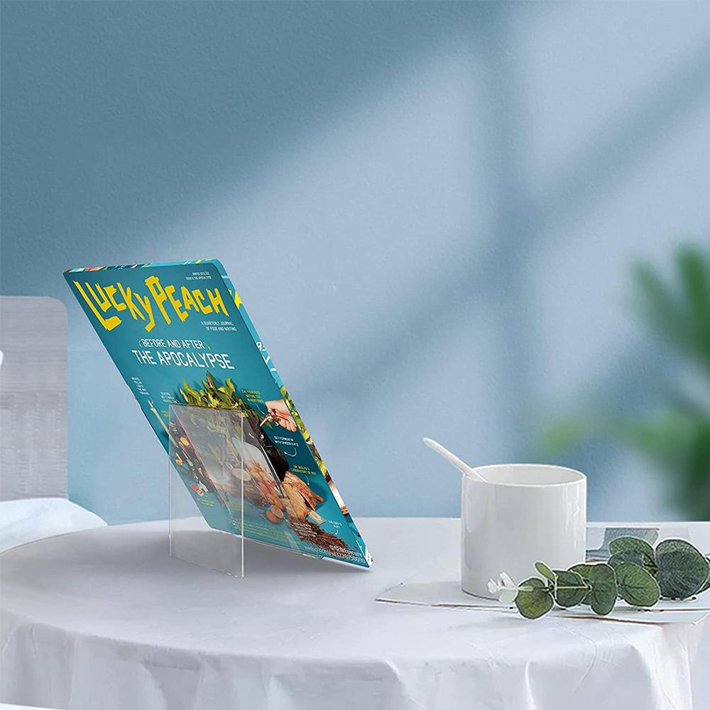 5 Pcs Acrylic Book Stand Without Ledge for Displaying Pictures, Books, Artworks