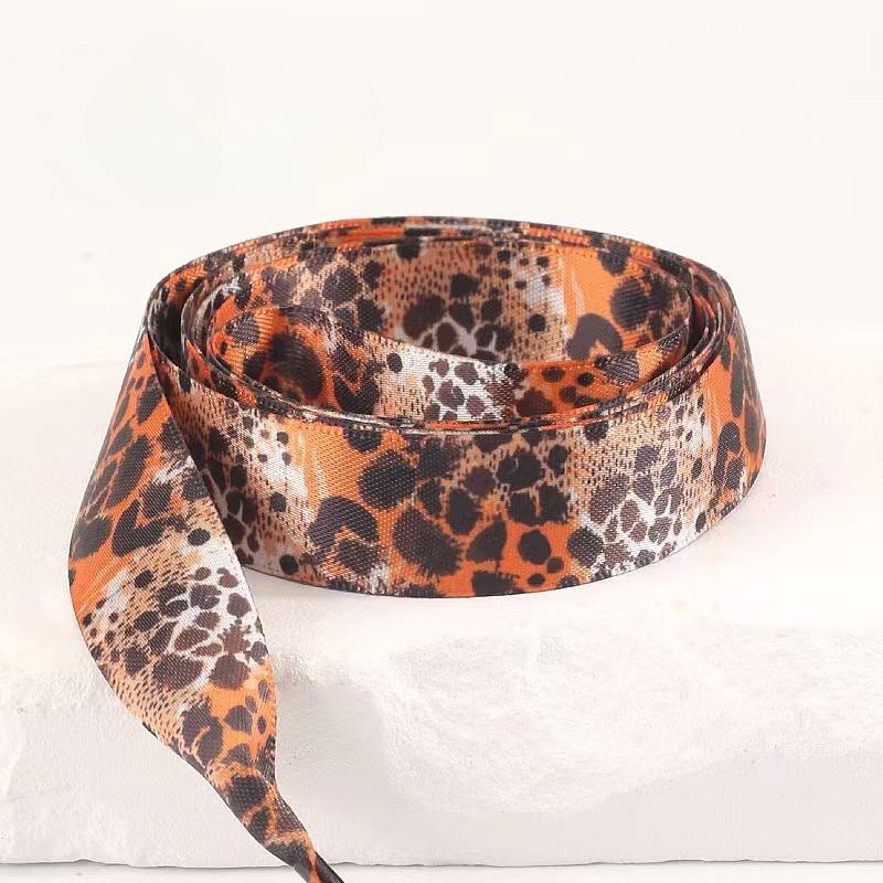 Classic Animal Patten Print Shoelace Creative Unisex Sneakers Canvas Shoe Lace Flat Leopard Zebra Tiger Snake Shoelaces Strings