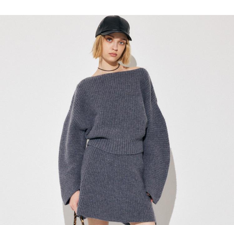 MOUS * Y Rich Family Qianjin Sensation Pure Short Plush Pure Wool Knitted Skirt for Women