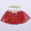 Baby Girl Daddy's Princess Written Glittery Tulle Red Skirt Set of 3