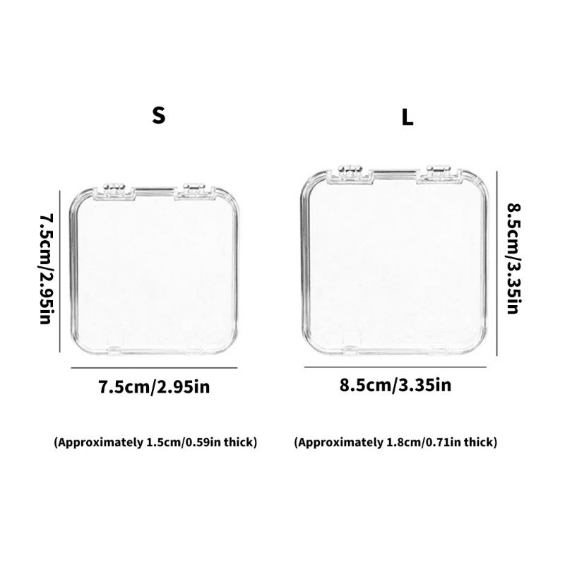 10Pcs Clear Press On Nail Organizer Case For Nail Art Business And Salon Storage False Nail Display Acrylic Box