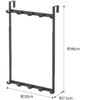 Yamazaki Adjustable Height Door W30 X X or Height Door 4893 Hanger, Black, Approx. D7.5 H46, 56, 66cm, Smart, Three-Level Adjustment, Hook,