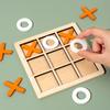 Cross-border Wooden Tic-Tac-Toe Toy: Interactive Parent-Child Tabletop Game with 9-Square Grid