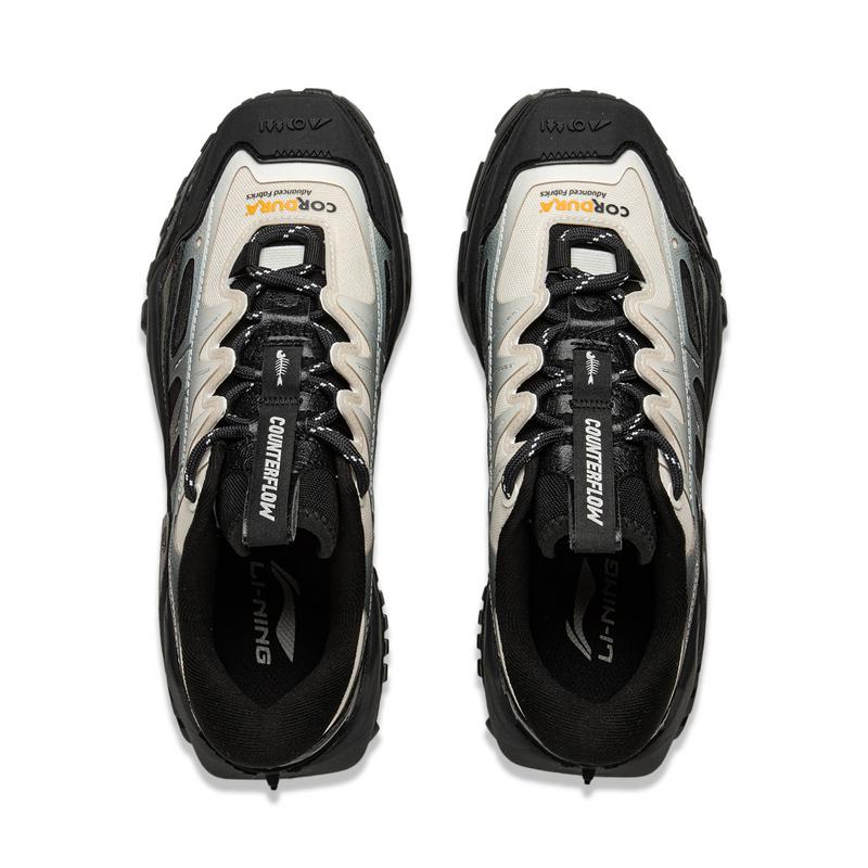 Li Ning CF Su Lin Chuan Удобная универсальная нескользящая износостойкая функциональная обувь с низким верхом для отдыха на открытом воздухе унисекс черный белый AHCU058-1