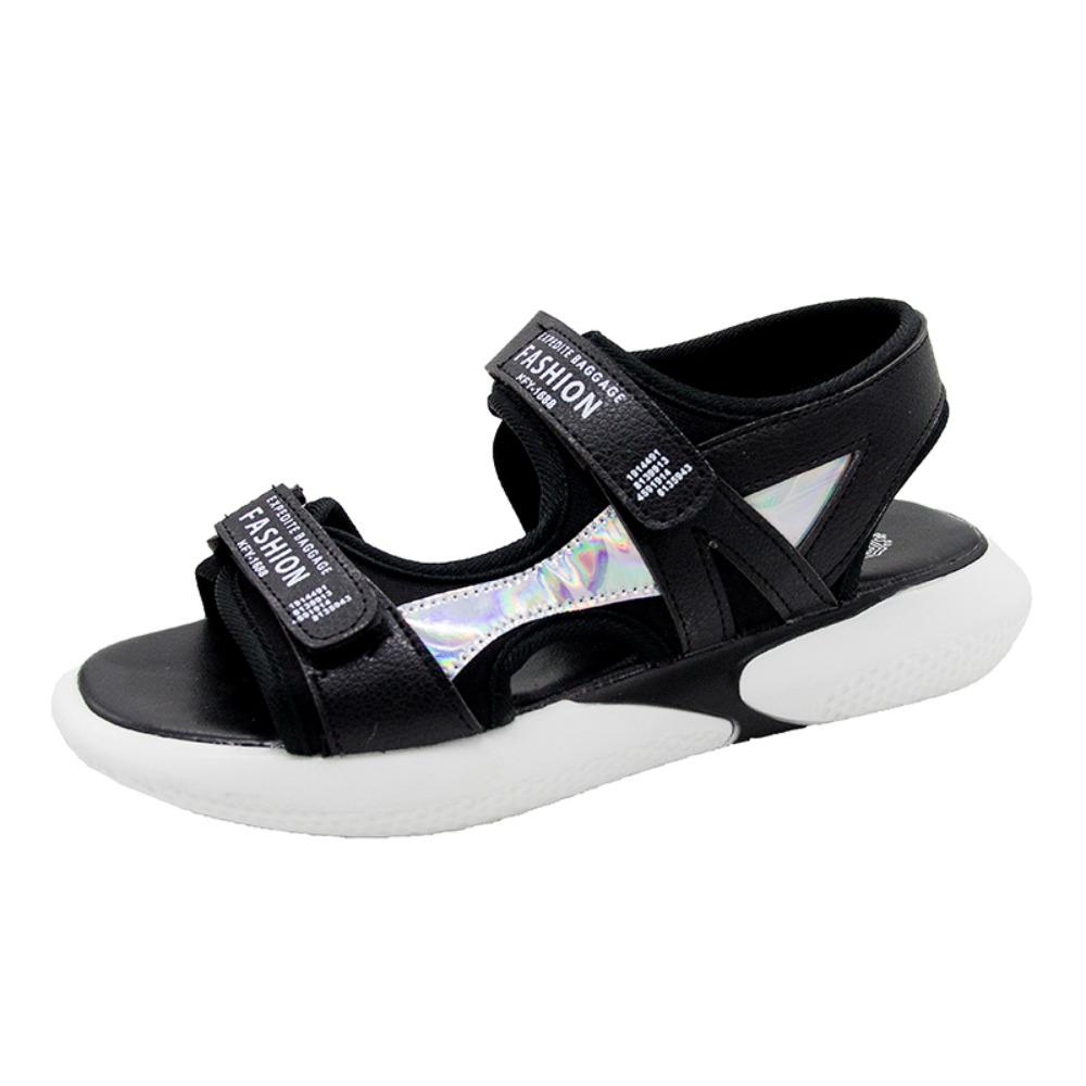 Мода 2025 Лето Новые Сандалии Женские Большие 41 42 Толстая Подошва Ученица Средней Школы Маленький 34 Супер Горячие Спортивные Сандалии