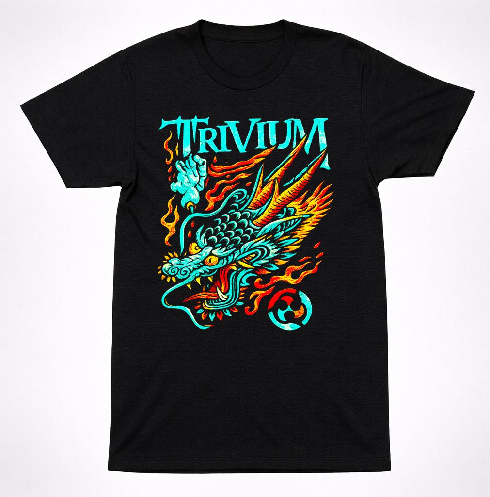 Trivium Сигил Дракона Металкор Мифическая Тяжелая Группа Полноцветная Футболка