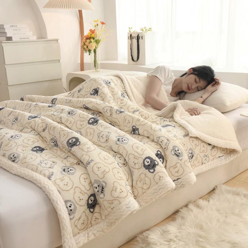 GPPNKC Kids Cotton Blanket - Rabbit Bear Grey