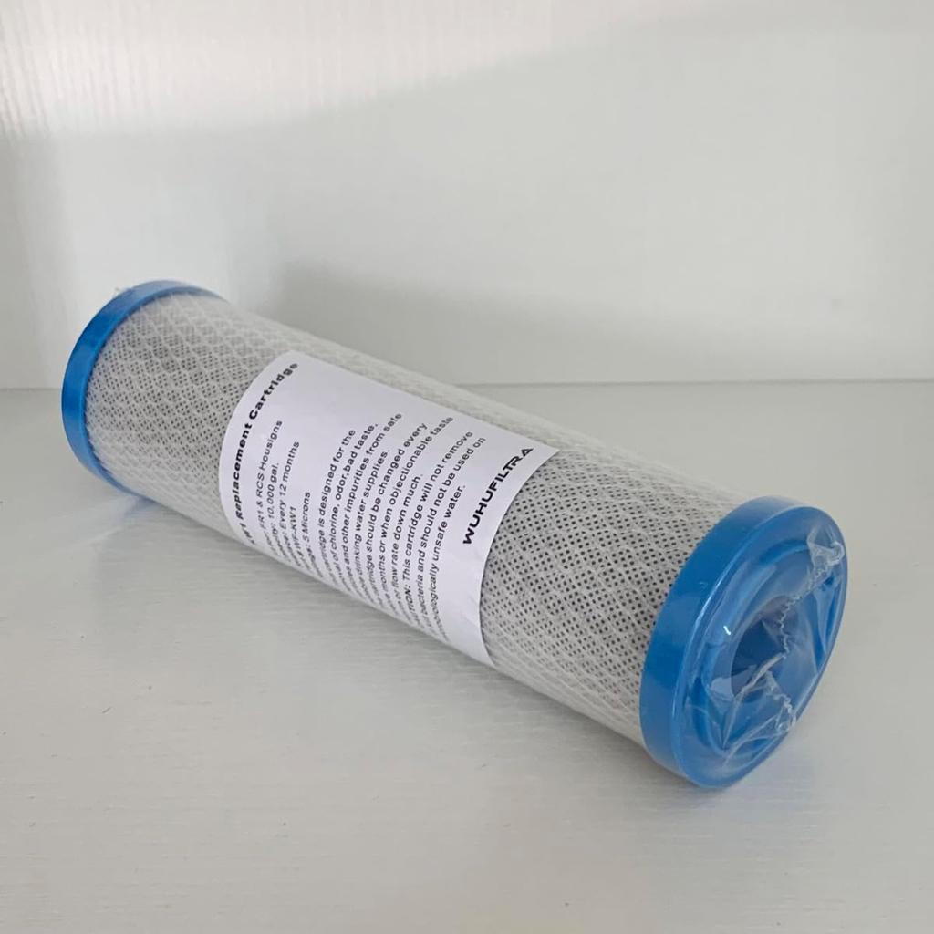 Activated Carbon Block Filters With Double O-Ring Seal Compatible With KW1 Replacement Water Filter For Built-In RV Water Filtration Systems, 1-Pack