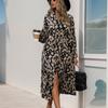 Autumn Women's Dress Long Sleeve Cardigan Printed Dresses