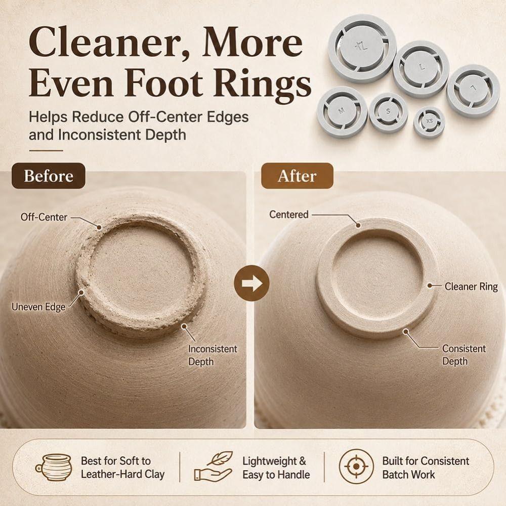 Consistent Positioning Pottery Foot Ring Template DIY Ceramic Making Supplies