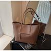 2025 New Tote Bag Large Capacity Solid Color Simple Shoulder Bag Autumn Fashion Niche Women's Bag