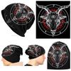 Satanic Baphomet Satan Devil Cap Occult Magic Demon Lucifer Goat Goth Bonnet Hat Print Punk Hip Hop Rock Autumn Winter Beanie Unisex Men Women