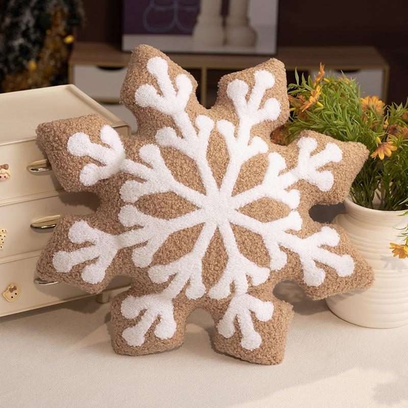 2042Cm Cartoon Christmas Snowflake Plush Toy Pillow Classic Soft Winter Snow Plush Toy Home Decor Christmas Gift For Children