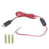 Кабель-заменитель батарей USB 5V на 6V 3A с выключателями On/Off для замены 4 шт. батарей LR03 в электронных устройствах