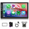 2-DIN Автомагнитола Автомагнитола с Android Hodozzy Экраном 2-DIN Эквалайзер USB AUX Автомобильный Мультимедийный Плеер HD Камера Заднего Вида Двойной Шум Автомобильное Радио CarPlay, Auto,