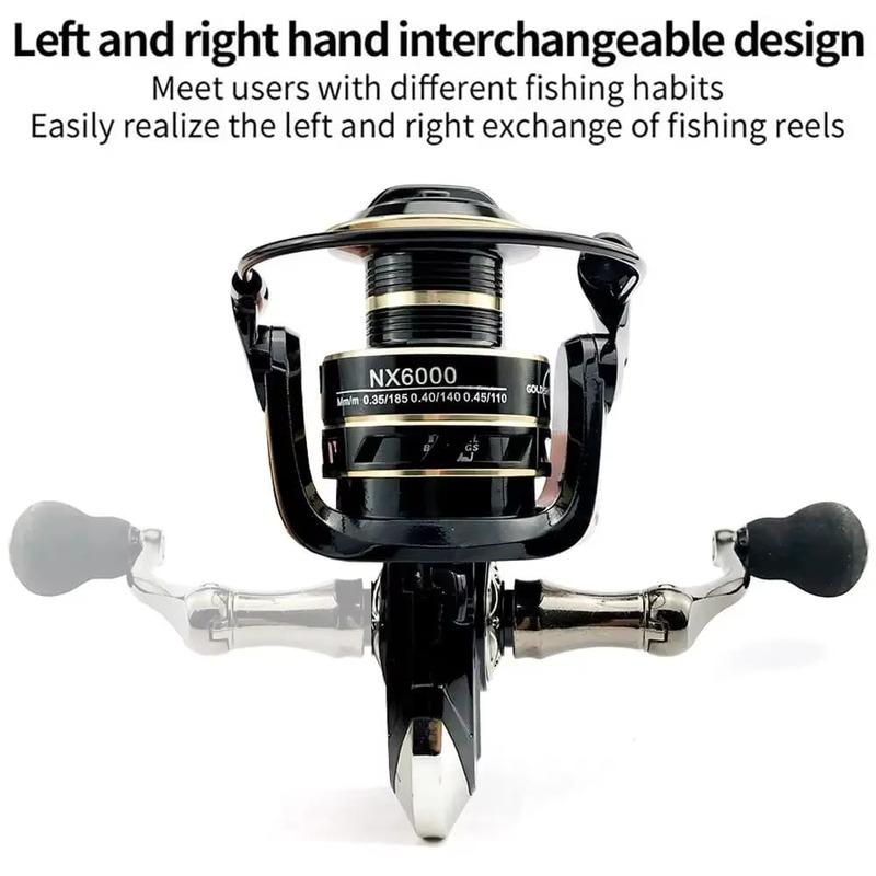 New High Quality Metal Spinning Fishing Reel Spool Seawater 5.2:1/4.7:1 High Speed Gapless Fishing Reel Waterproof Suitable for 1000-7000 Series