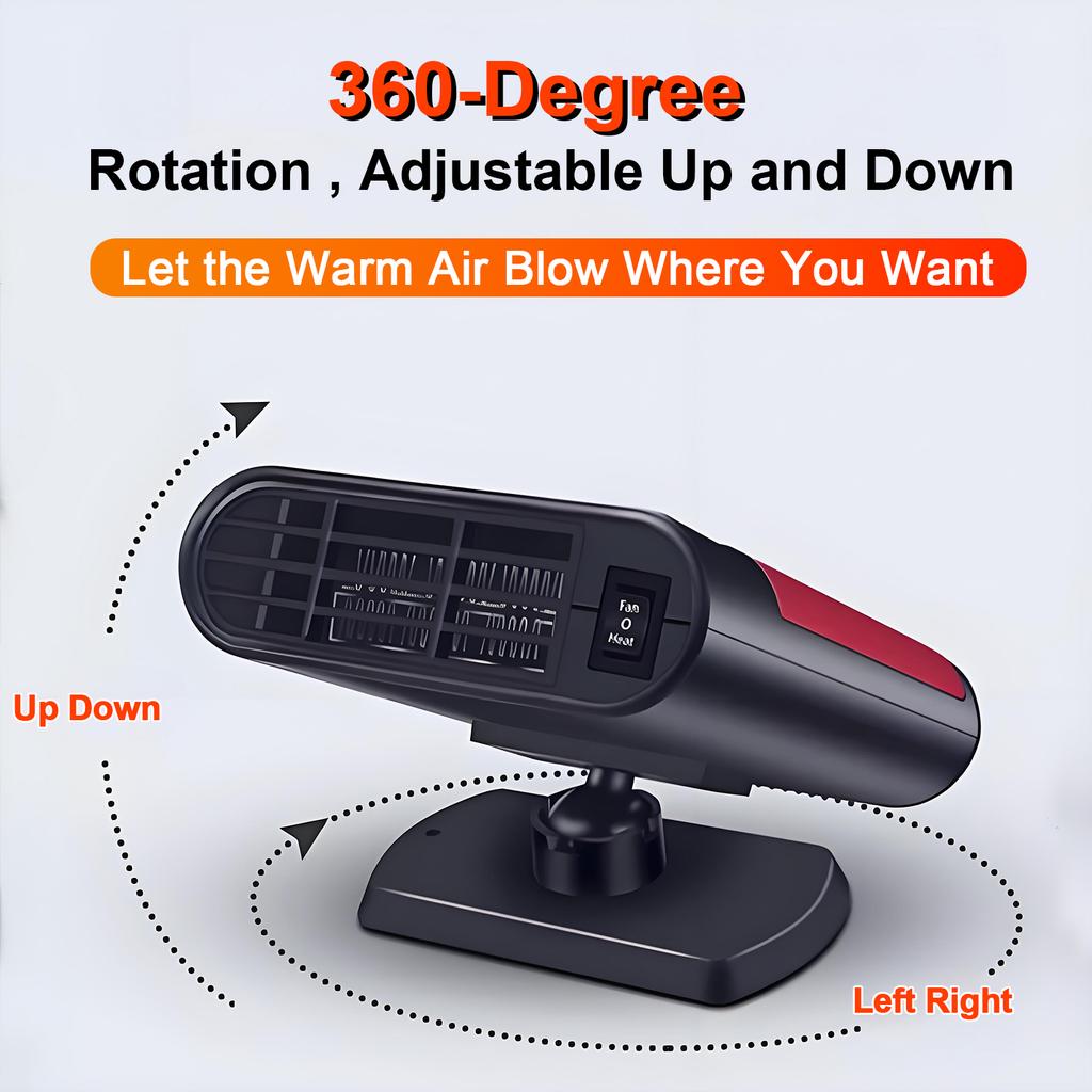 Автомобильный обогреватель Hipacool 24 В 12 В, быстрый обогрев лобового стекла, размораживание, антизапотеватель, очистка теплого воздуха, вращение на 360°, аксессуары для интерьера