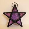 Beautiful European Vintage Iron Art Colorful Glass Wind Lantern Star Candle Holder For Home Decor