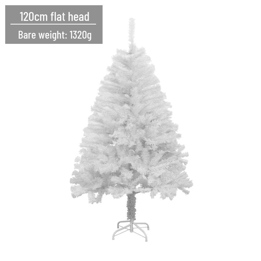 LED Luminous White Christmas Tree with Encrypted PVC and Bullet Head Design