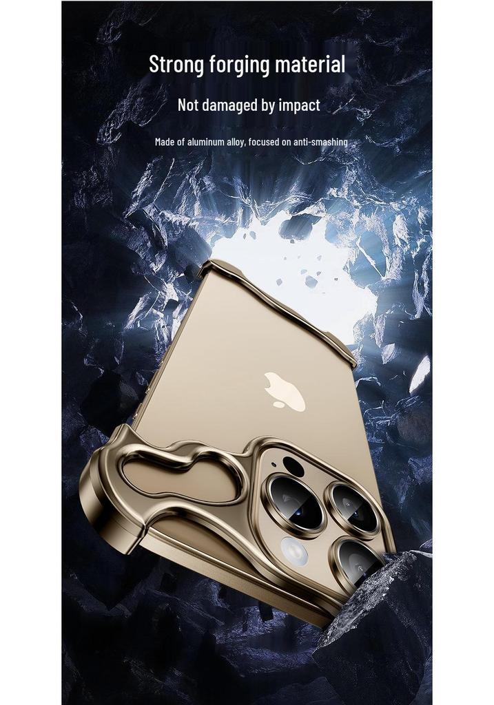 Совместим с iPhone 17 Pro Max: Металлические уголки неправильной формы и безрамочная защитная пленка для линз для iPhone 14-13.