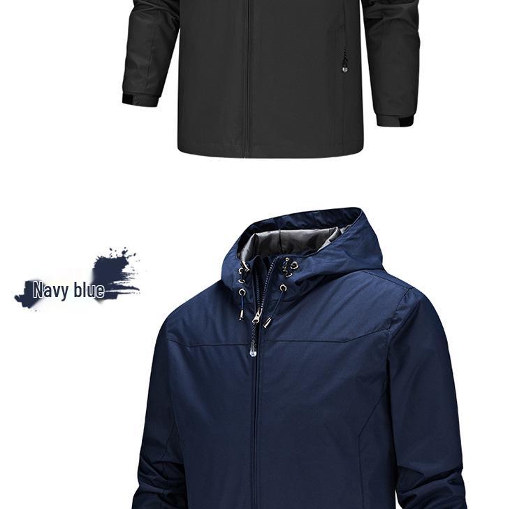 Men's Windproof Waterproof Spring/Autumn Jacket, Customizable Logo, Team Uniform