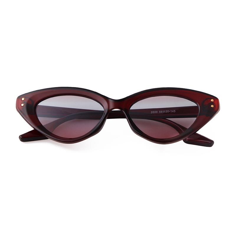 Винтажные Модные Солнцезащитные Очки Кошачий Глаз Женские Мужские Роскошный Дизайнерский Ретро Заклепки Милые Розовые Линзы Кошачий Глаз Солнцезащитные Очки Большие Очки S2686