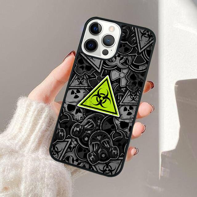 Чехол для телефона со знаком биоопасности Для iPhone 17 Air 14 15 16 16e 13 12 Max Чехол Для Apple iPhone 17 Air 11 Pro Max Plus Coque