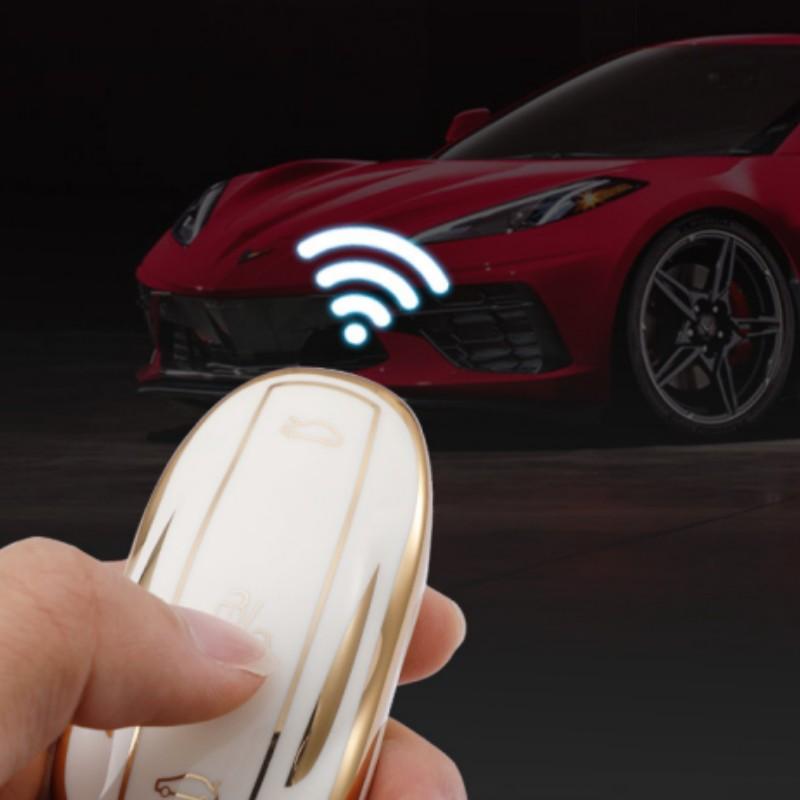 Чехол для смарт-ключа TPU для автомобиля, чехол для брелока, брелок для ключей Tesla Model 3 Y Model S, держатель для сумки-ключа, протектор, аксессуары